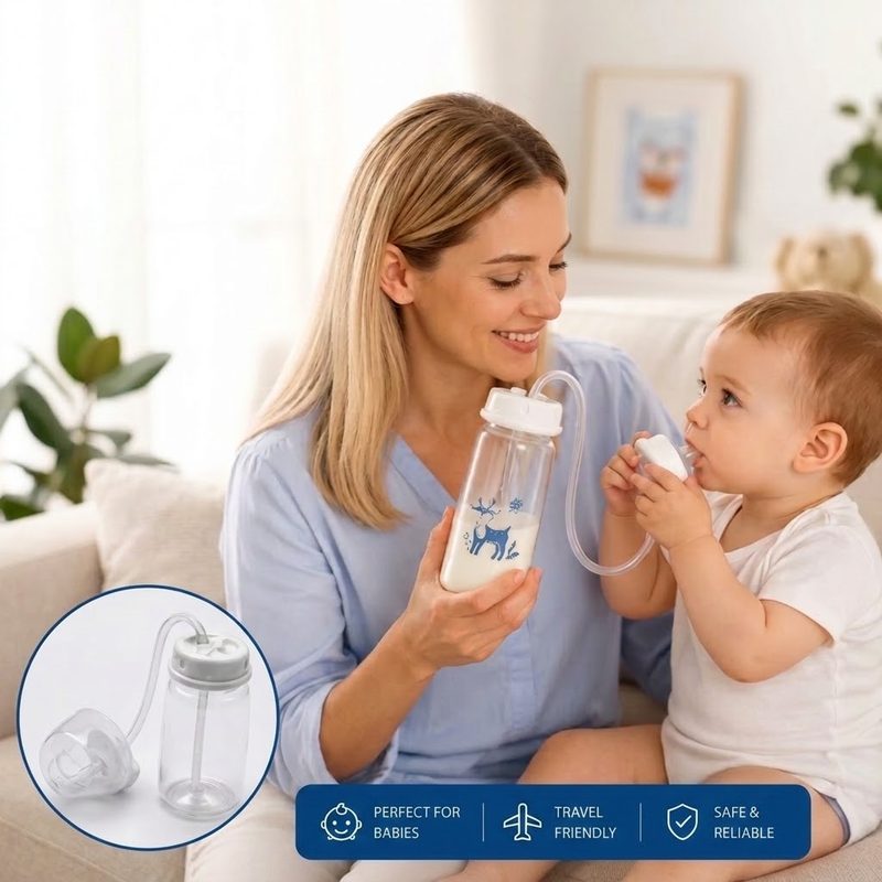 Hands-free feeding bottle - Baby khud piyega 2